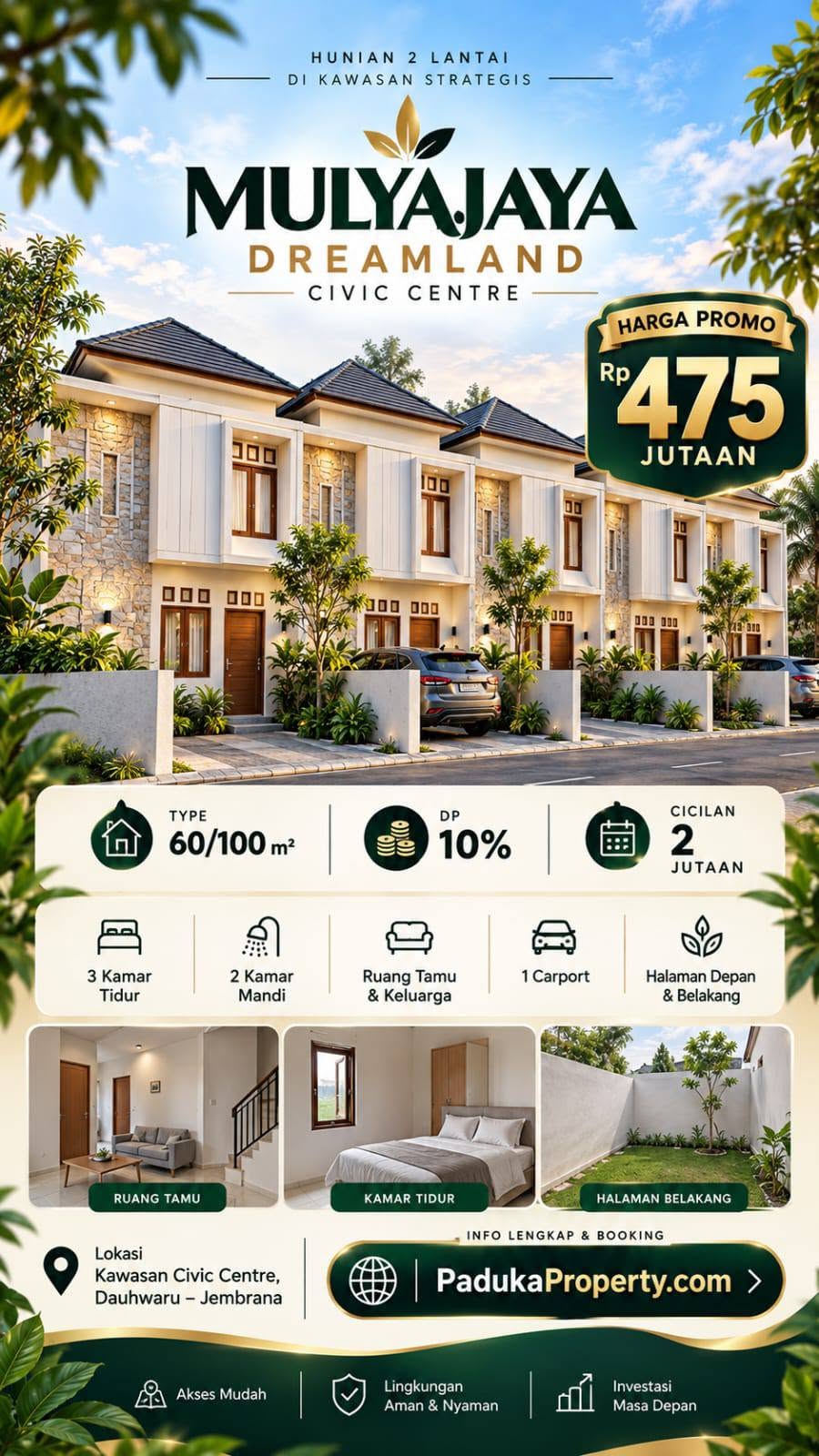 3-Bedroom Villa for Sale in Mayor Sugianyar, Jembrana, Bali with Garage and Carport 6