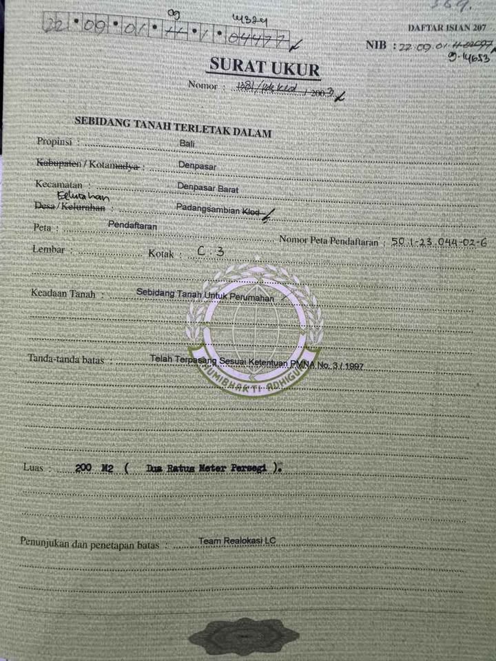 Land for Sale in Gunung Talang, Denpasar – 200 sqm with SHGB and Freehold Title 3