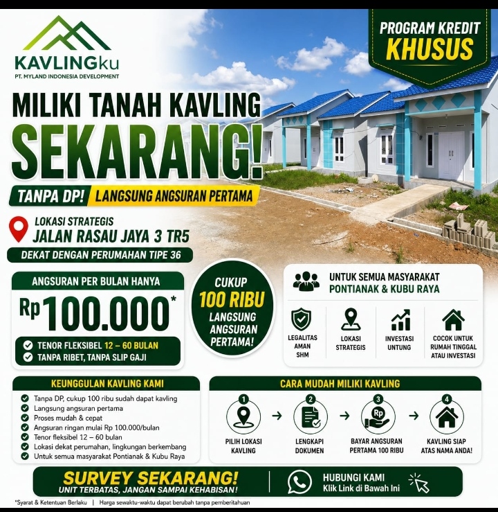 Affordable Land Near Kubu Raya Airport, 176 sqm Freehold Plot for Sale 2
