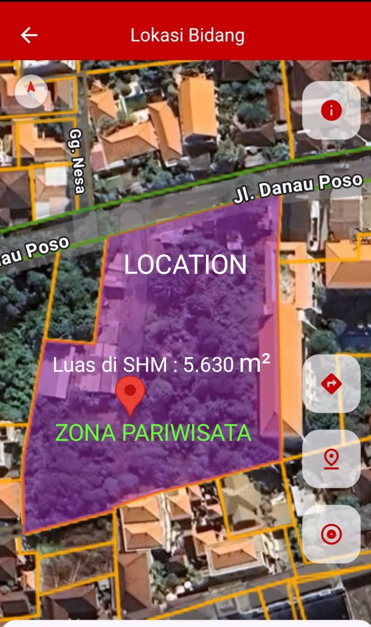 Spacious Residential Land for Annual Rent in Sanur, Denpasar Selatan 3