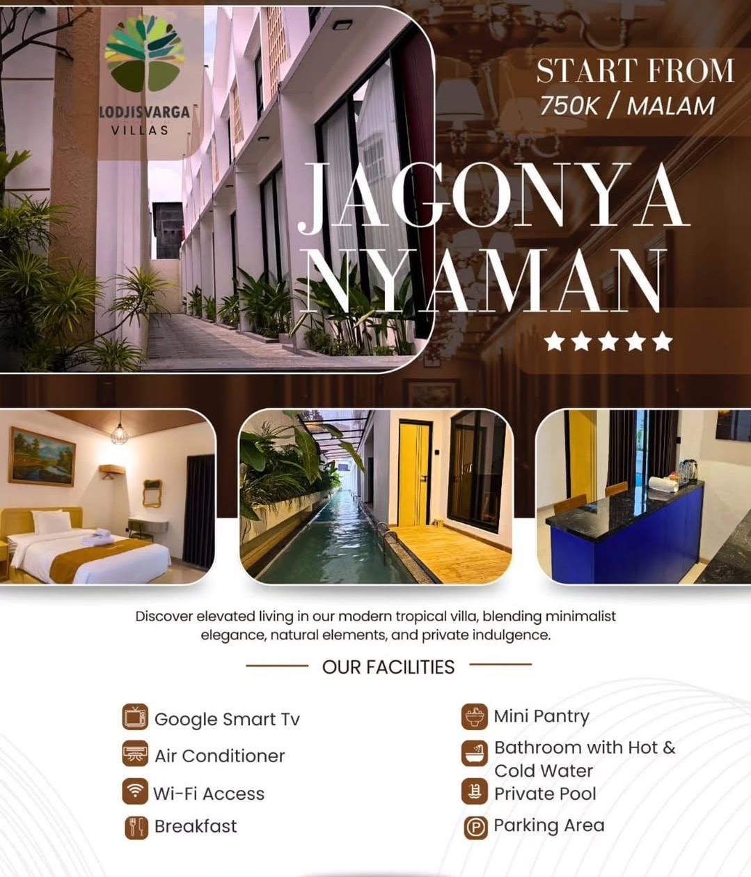Fully Furnished 1-Bedroom Villa with Private Pool in Sleman, Yogyakarta 8