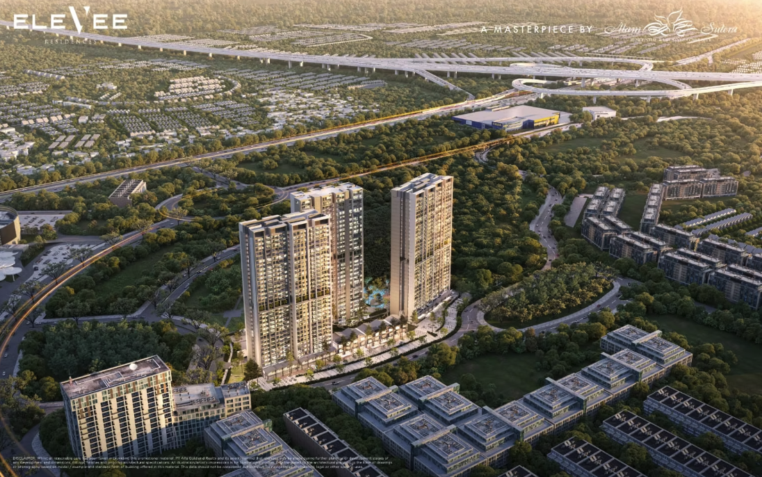 Apartemen Elevee Residences Alam Sutera | 2 KT, Strata Title, View Hutan & Kota
