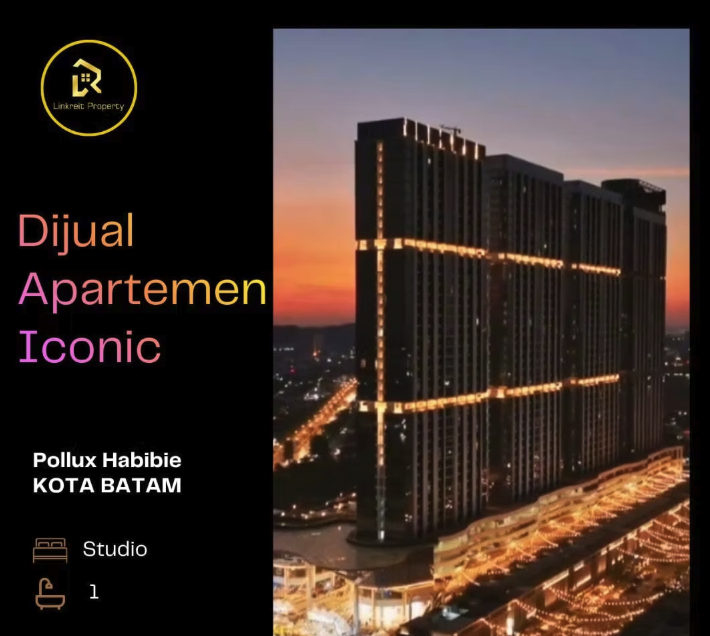 Studio Meisterstadt Pollux Habibie Batam | View Kota & Laut, HGB | Rp 395.000.000